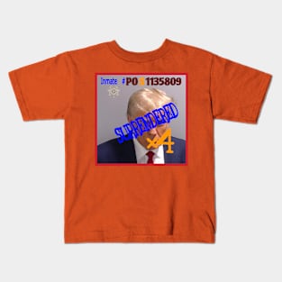 tRump Mugshot Inmate Number POS1135809 - Back Kids T-Shirt